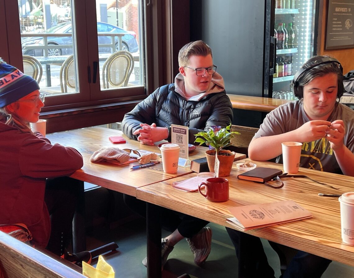 Students out in Portsmouth, NH